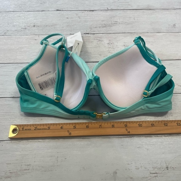 BLEU Rod Beattie Women's bikini top Stretch Push-Up Twist Front Fixed Cups 6 - Picture 5 of 8